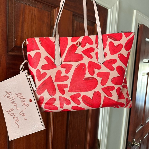 kate spade Handbags - Kate Spade Heart Patterned Tote Bag